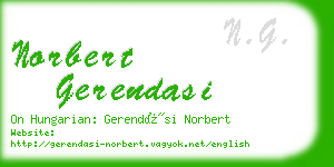 norbert gerendasi business card